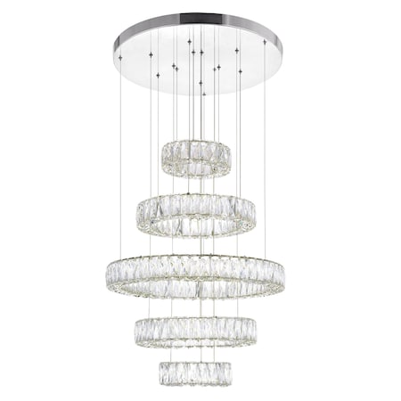 Cwi Lighting Madeline LED Chandelier With Chrome Finish 1044P24-601-R-5C
